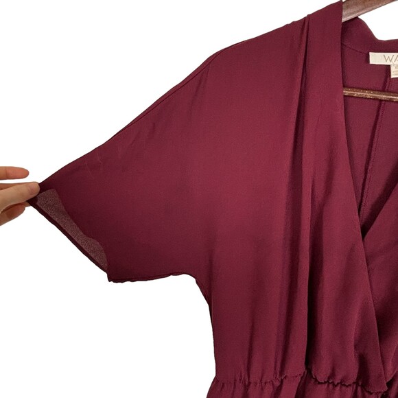 Wayf Sutherland Dolman Wrap Red Dress Berry Women’s XS Revolve - Picture 4 of 10